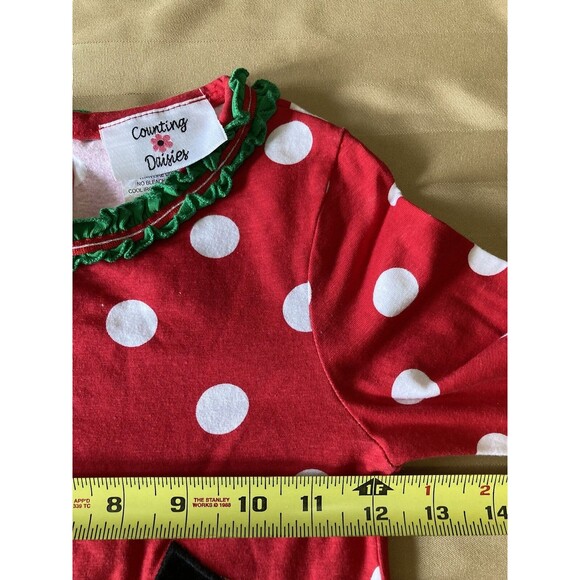 Counting Daisies Girls Christmas Dress - Picture 7 of 12